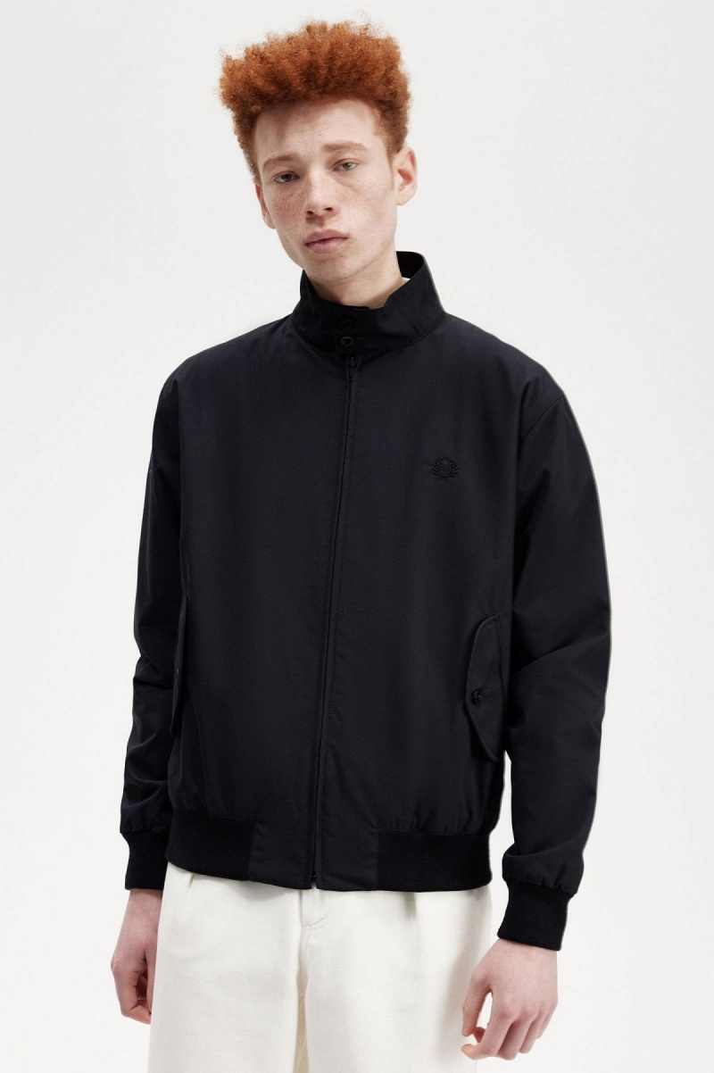 Manteaux Fred Perry Harrington Homme Noir | FRZDE12034