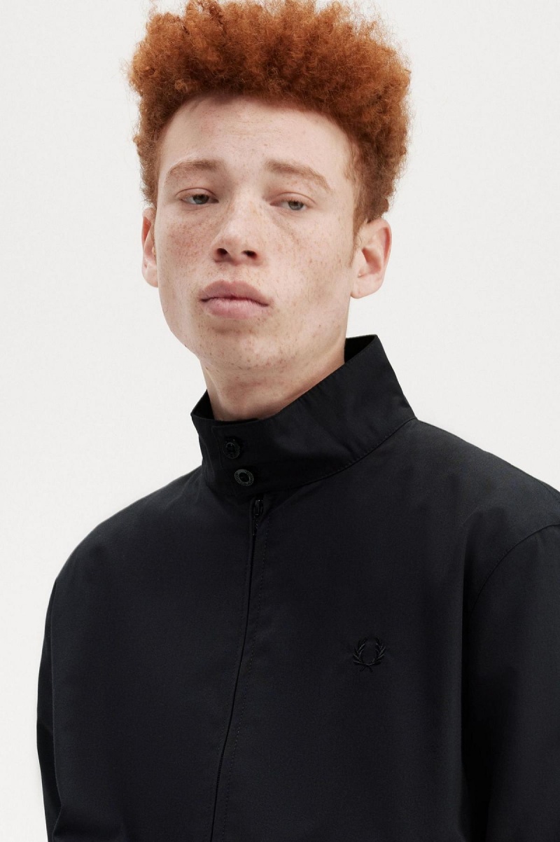 Manteaux Fred Perry Harrington Homme Noir | FRZDE12034