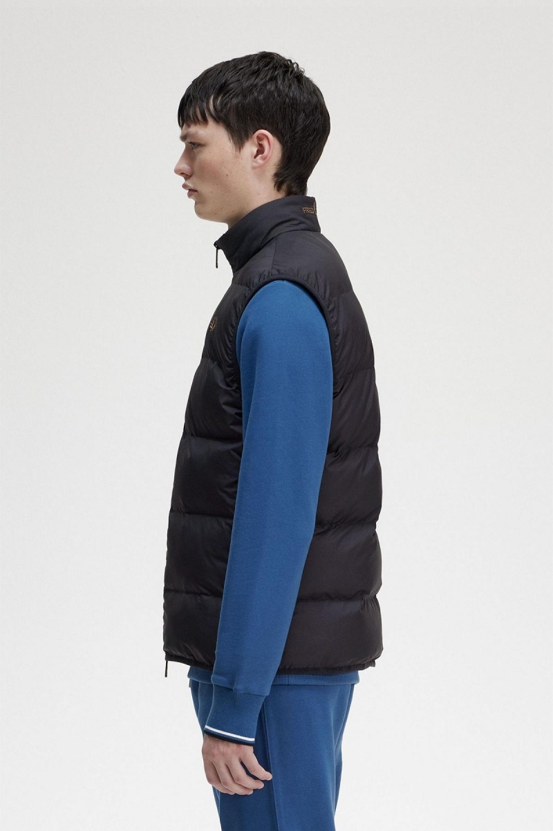 Manteaux Fred Perry Insulated Gilet Homme Noir | PFRQX59038