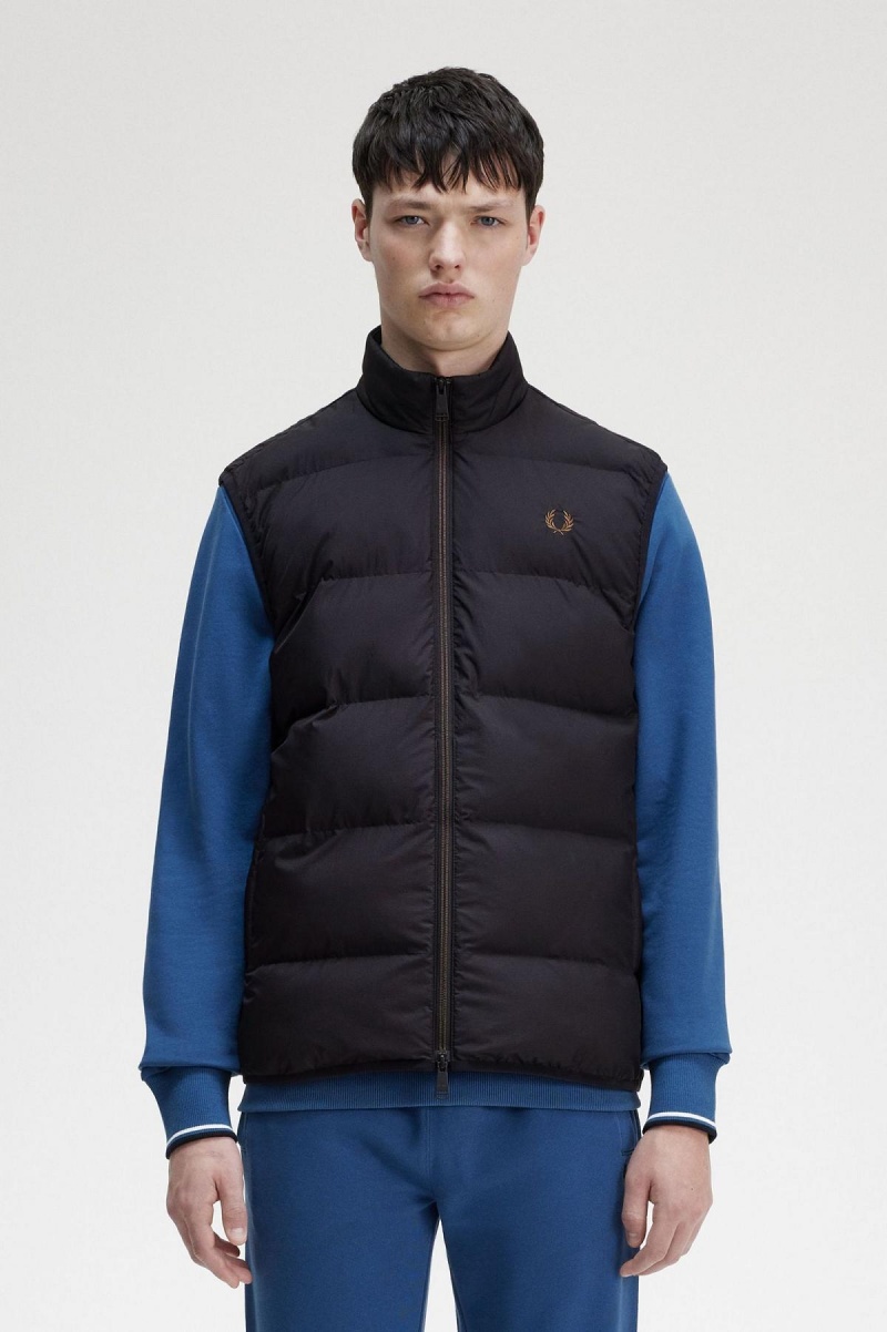 Manteaux Fred Perry Insulated Gilet Homme Noir | PFRQX59038