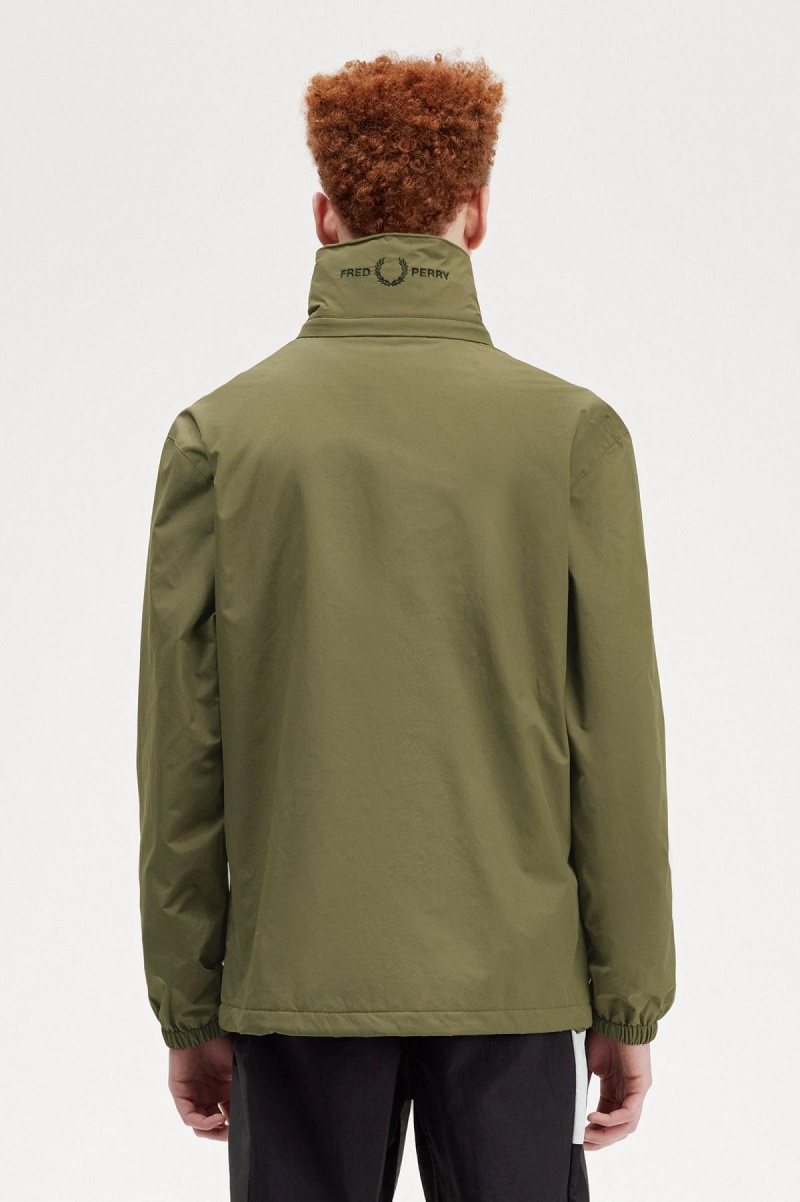 Manteaux Fred Perry Patch Pocket Zip Through Homme Vert | FREAH86379