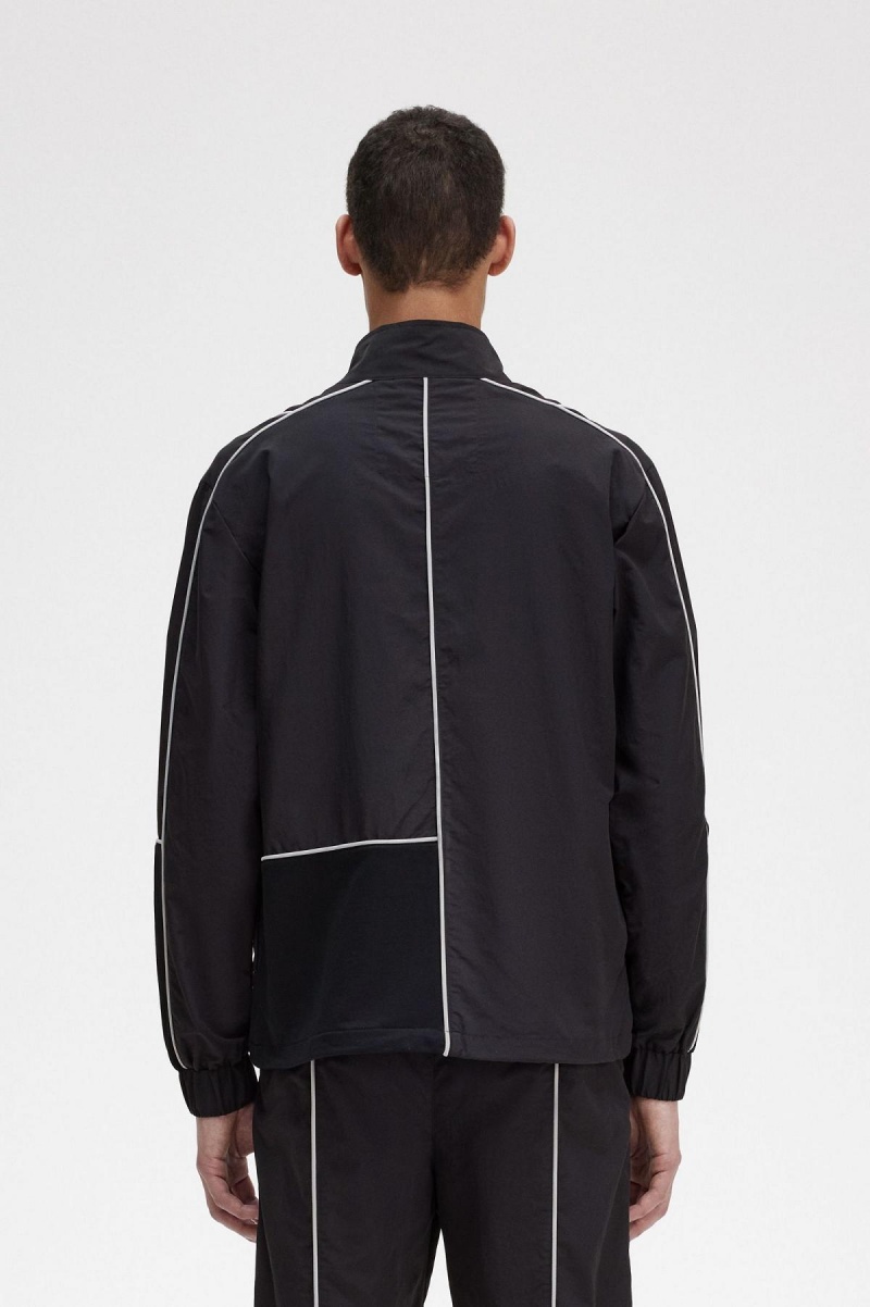 Manteaux Fred Perry Piped Shell Homme Noir | ZFRNQ66853