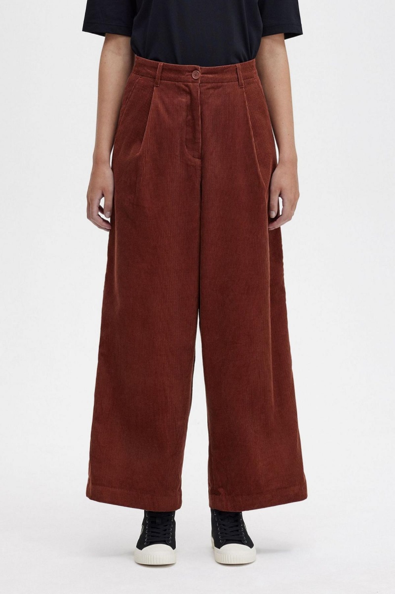 Pantalons Fred Perry Corduroy Femme Marron | FRIIZ28764