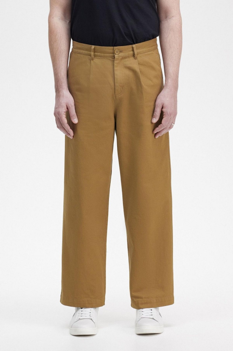 Pantalons Fred Perry Droit Leg Trousers Homme Shaded Stone | TFRWZ63155