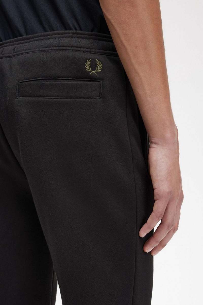 Pantalons Fred Perry Graphique Branding Sweatpants Homme Noir | FRJZR68129