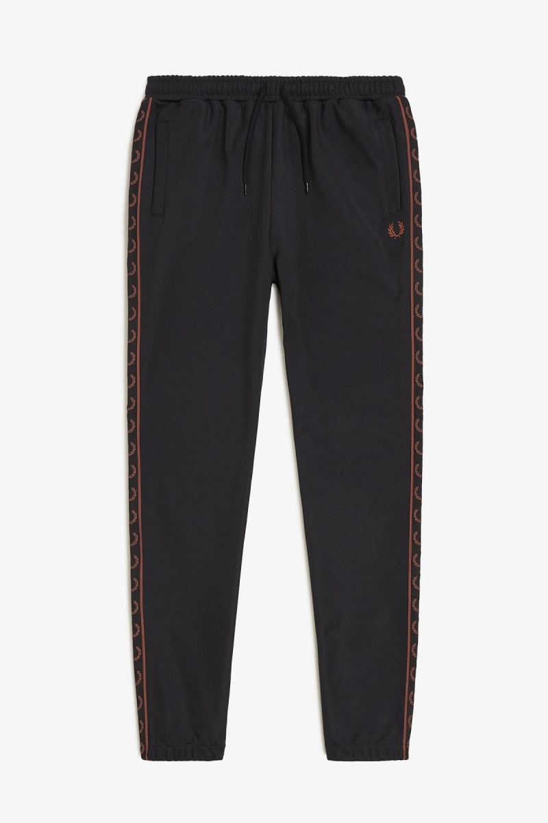 Pantalons Fred Perry Seasonal Taped Piste Pants Homme Noir Marron | FRJZR86367