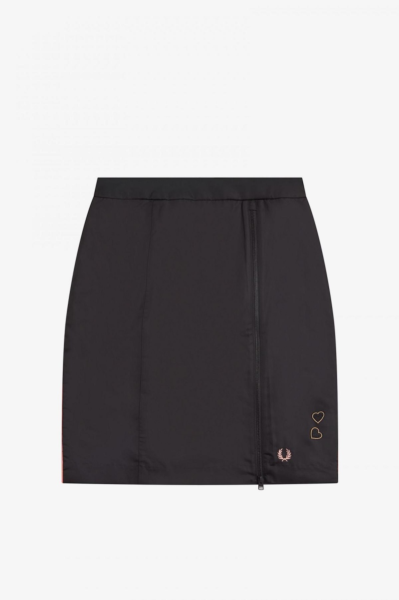 Pantalons Fred Perry Zip Detail Femme Noir | FRZPD25114