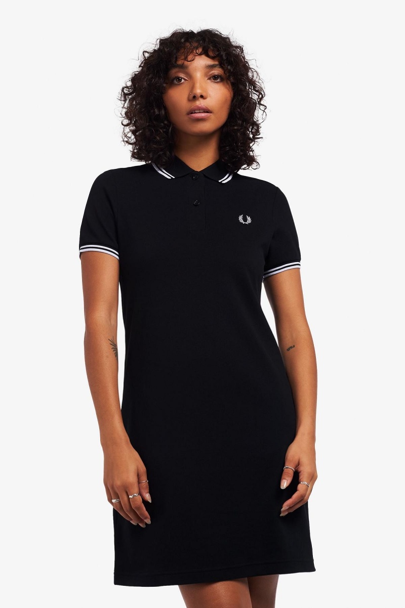 Peignoir Fred Perry Twin Tipped Fred Perry Femme Noir | XFRGW81870