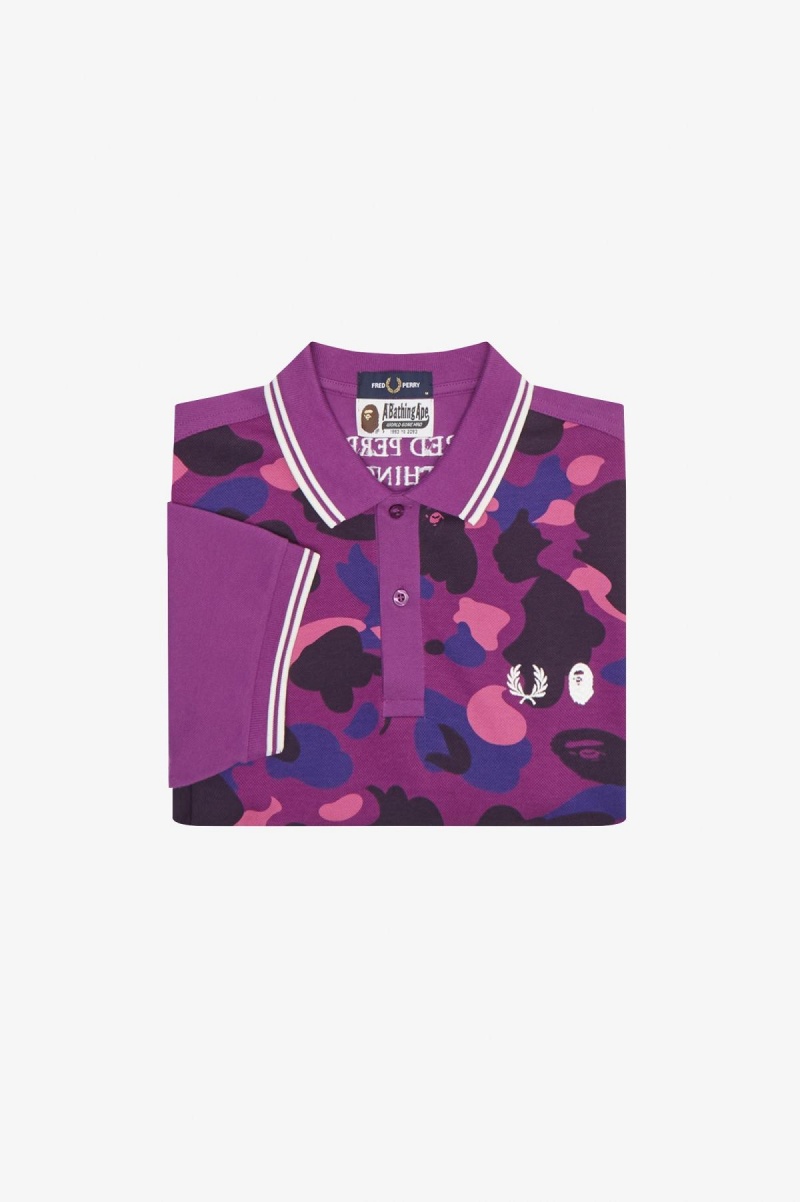 Polos Fred Perry Camouflage Fred Perry Shirt Homme Violette | XFRGW37461