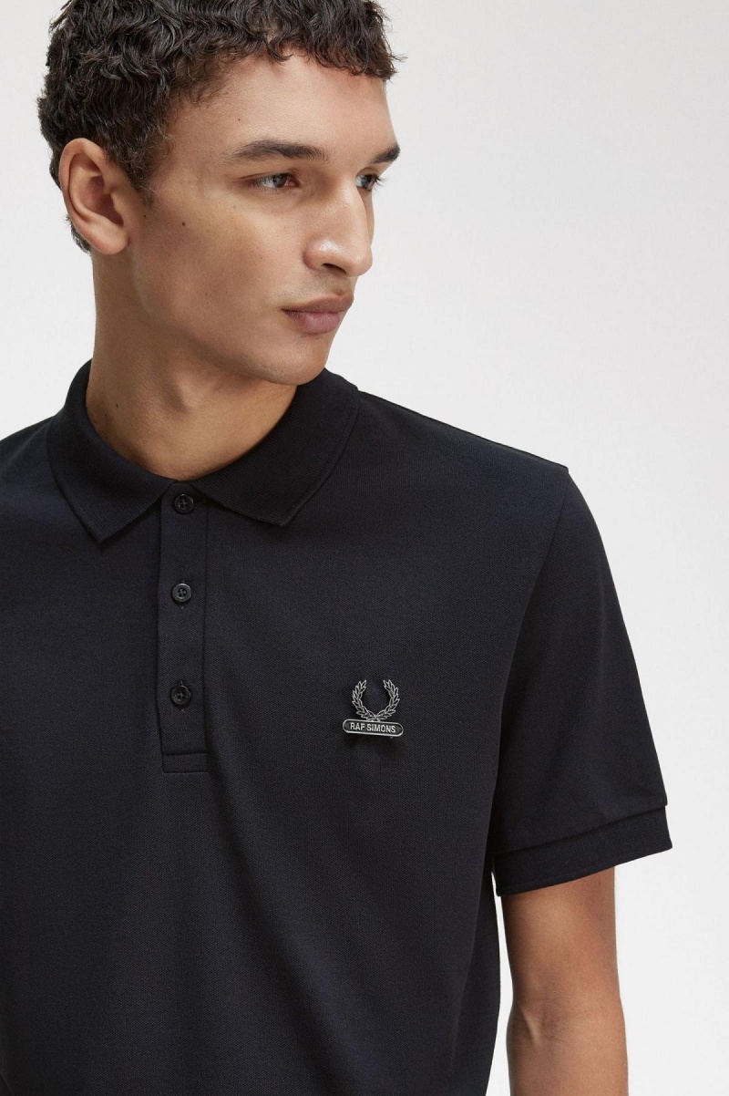 Polos Fred Perry Enamel Pin Polo Shirt Homme Noir | FRDYB32842