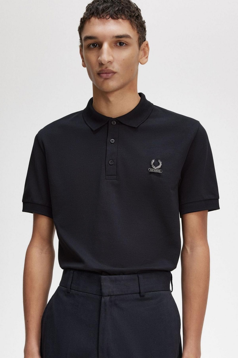 Polos Fred Perry Enamel Pin Polo Shirt Homme Noir | FRDYB32842