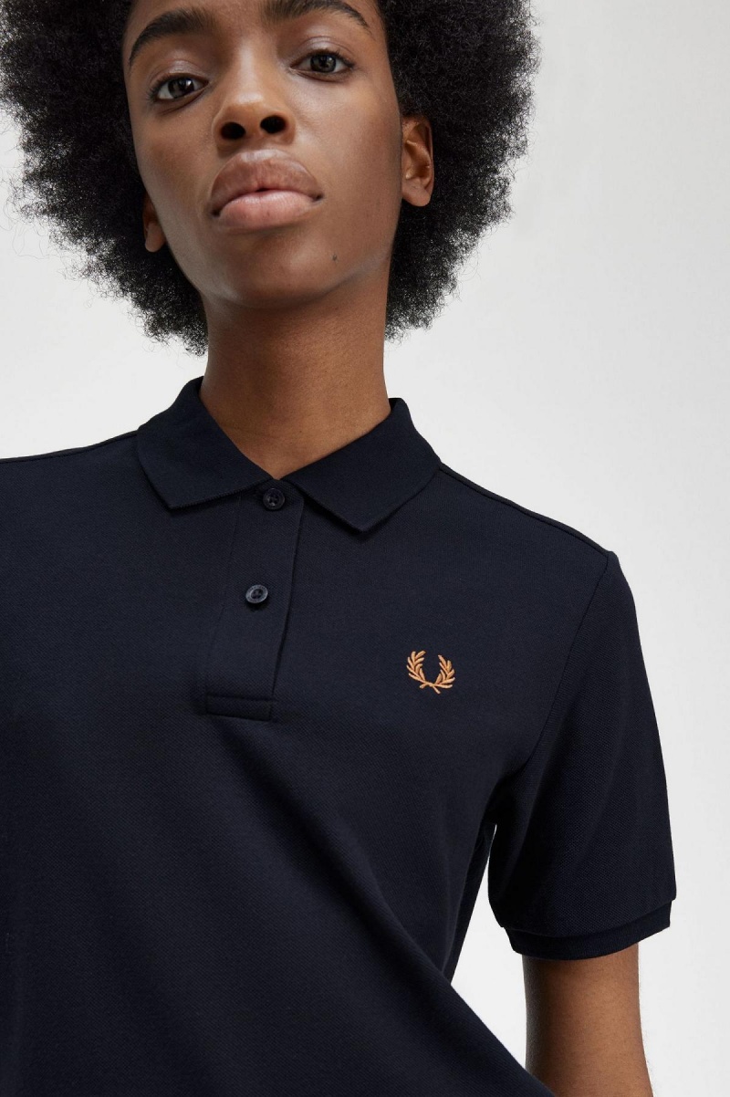 Polos Fred Perry G6000 Femme Bleu Marine | FRDYB88618