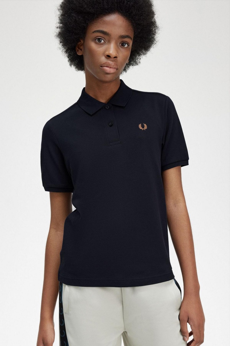 Polos Fred Perry G6000 Femme Bleu Marine | FRDYB88618