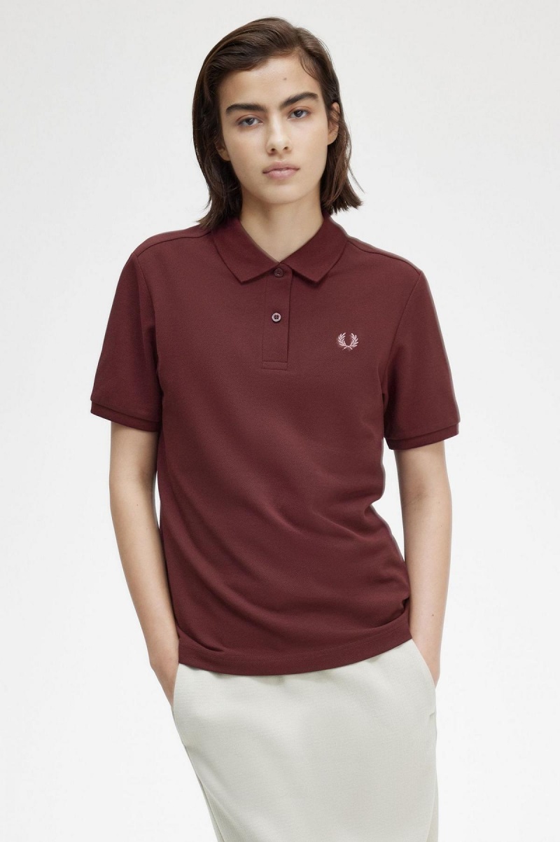 Polos Fred Perry G6000 Femme Rose Rose | FRXMI51869