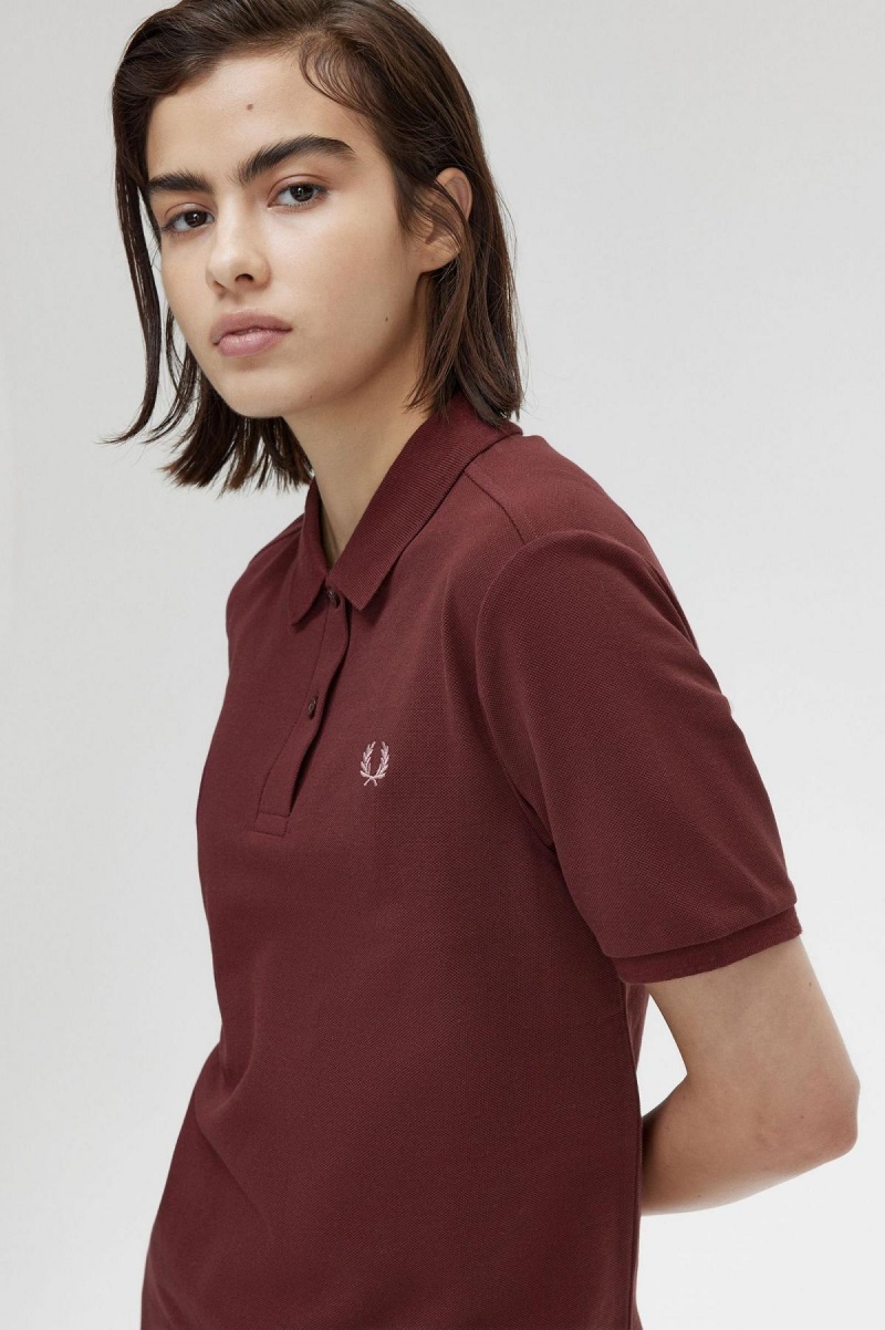 Polos Fred Perry G6000 Femme Rose Rose | FRXMI51869