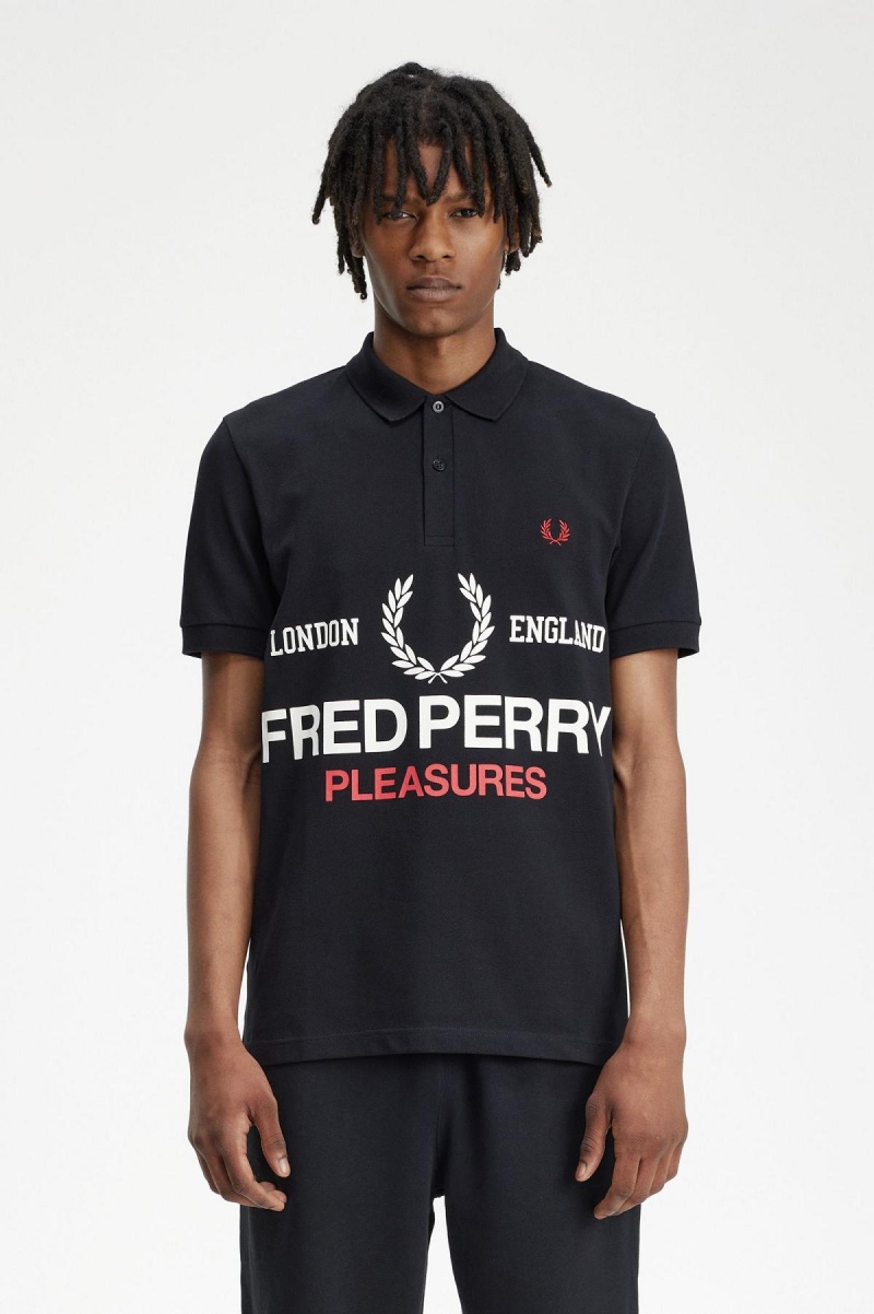 Polos Fred Perry Logo Fred Perry Shirt Homme Noir | FRZPD26290