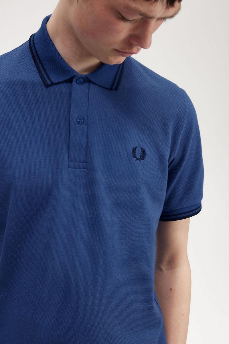 Polos Fred Perry M12 Homme Bleu Marine Bleu Marine | FFRUI27962