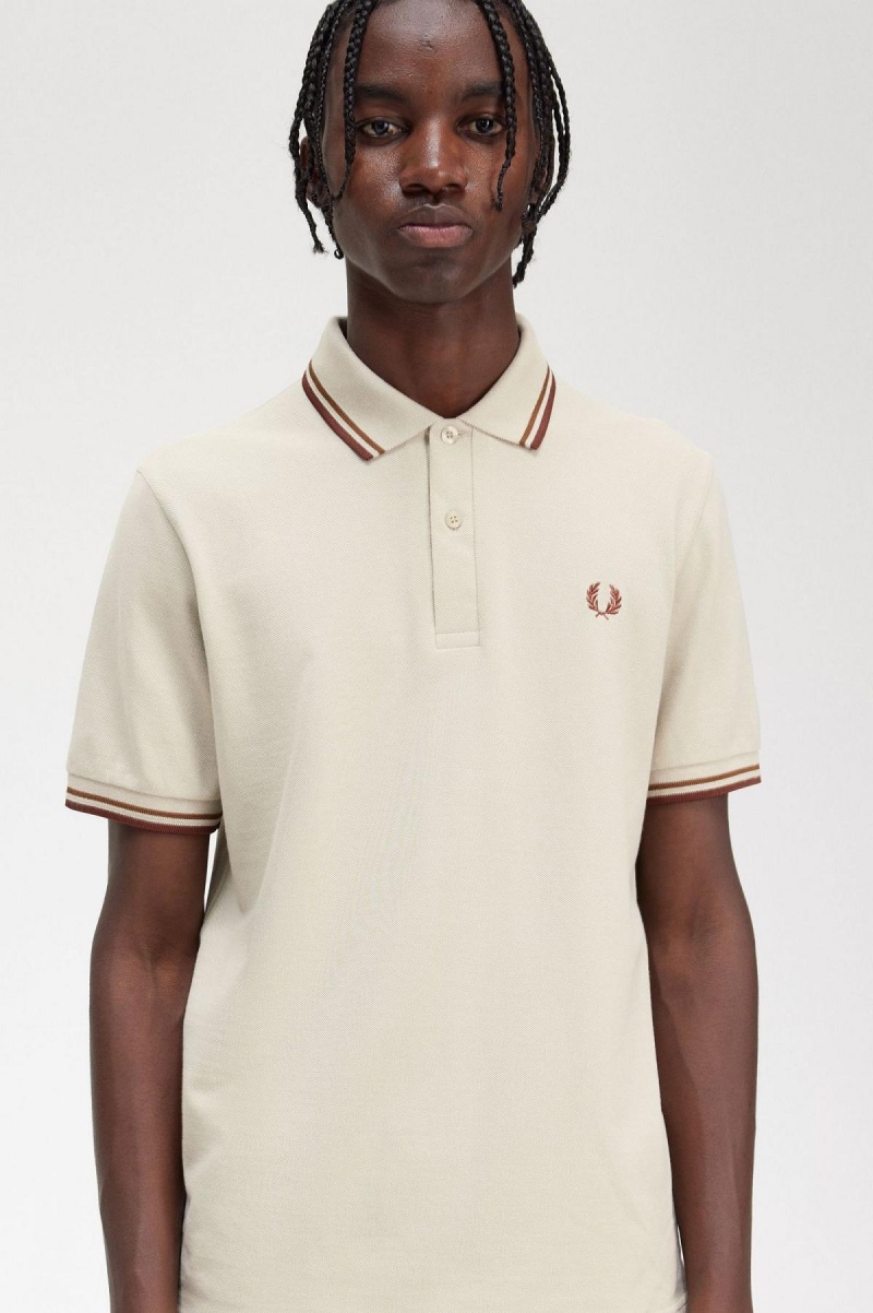 Polos Fred Perry M12 Homme Noir Marron | GFRUC69176