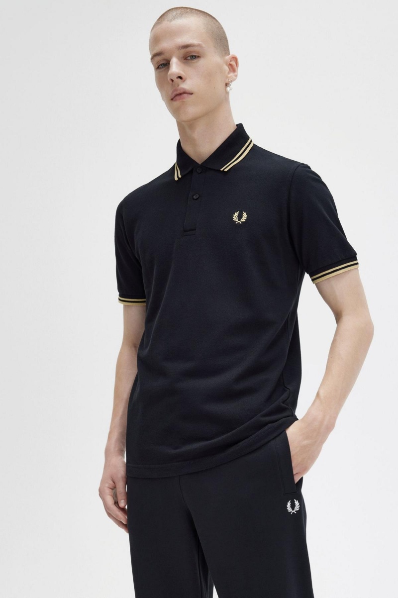 Polos Fred Perry M12 Homme Noir | FRDFL65267