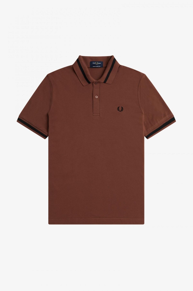 Polos Fred Perry M2 Homme Marron Noir | EFRVG93141