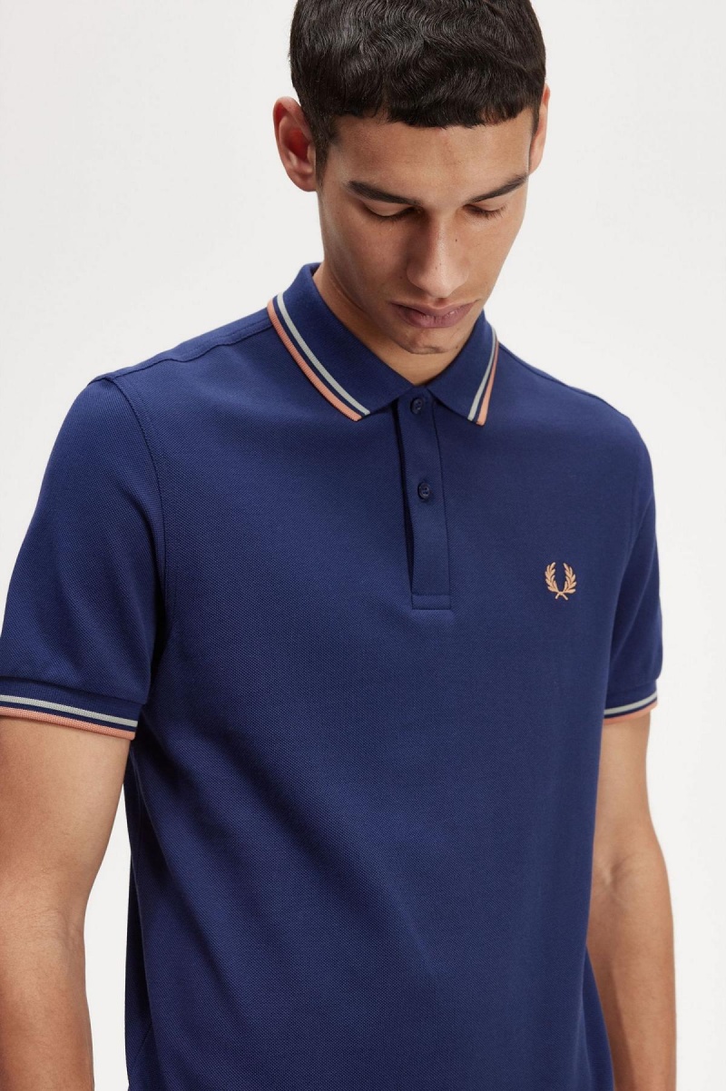 Polos Fred Perry M3600 Homme Bleu Marine Noir | FRQAV61545