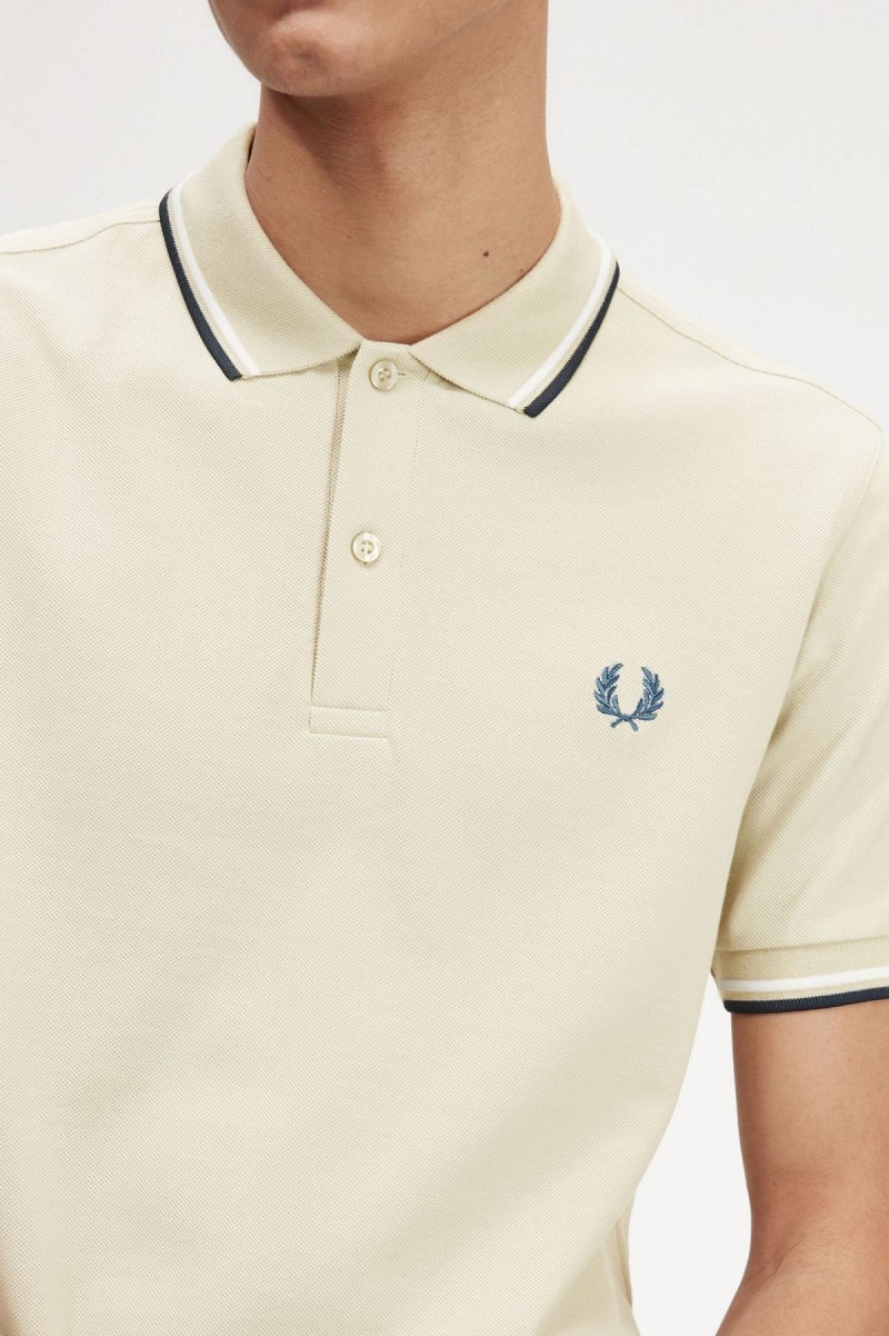 Polos Fred Perry M3600 Homme Noir Blanche Bleu | EFRHC90614