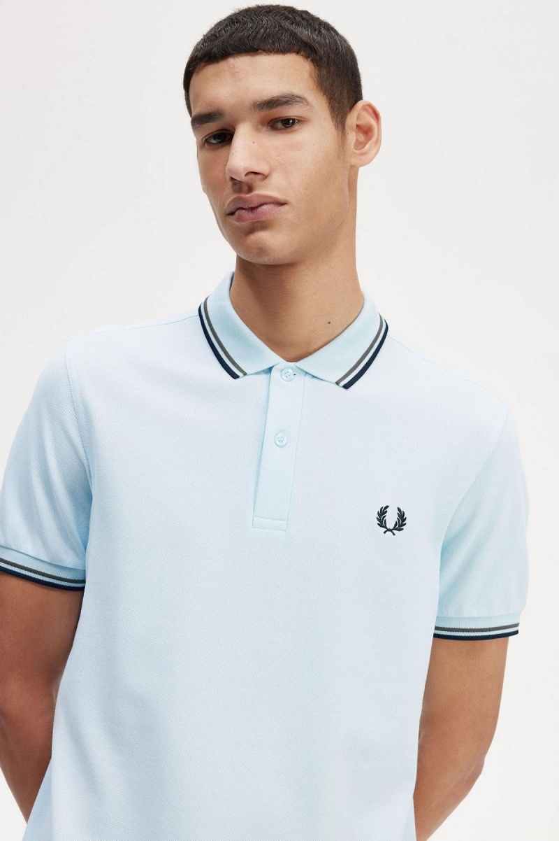 Polos Fred Perry M3600 Homme Noir Vert Noir | BFRSO72211