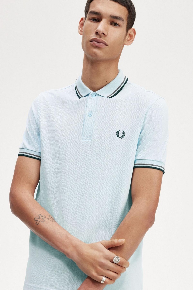 Polos Fred Perry M3600 Homme Noir Vert Noir | BFRSO72211