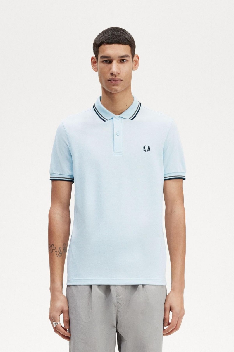 Polos Fred Perry M3600 Homme Noir Vert Noir | BFRSO72211