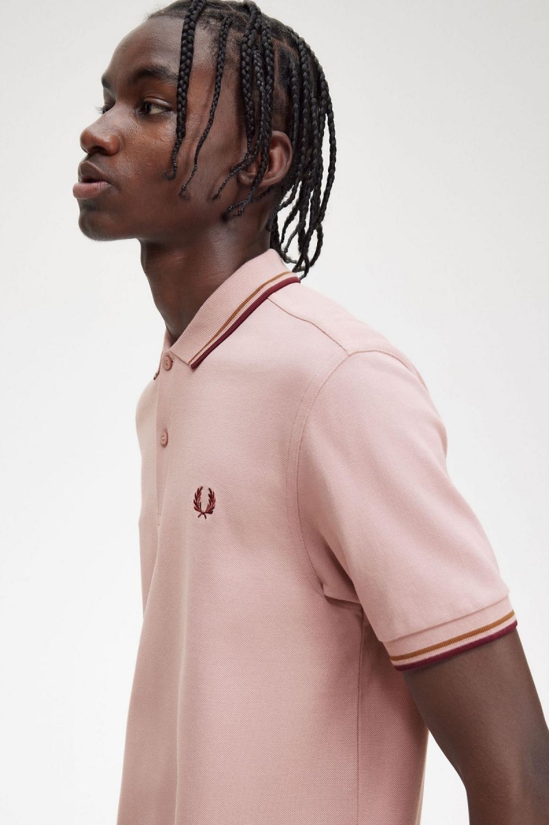 Polos Fred Perry M3600 Homme Rose Rose | QFRUV24944