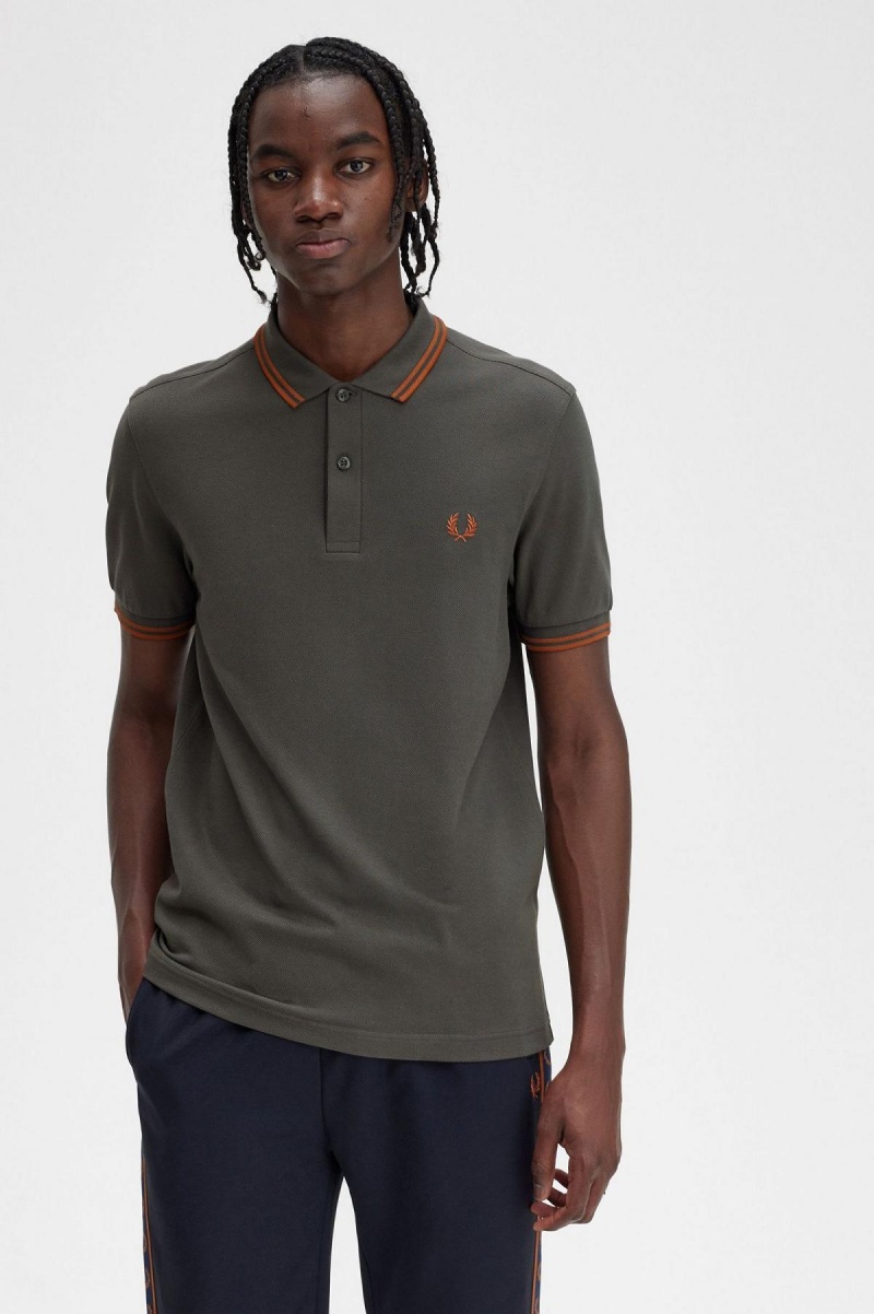 Polos Fred Perry M3600 Homme Vert | YFRVQ36557