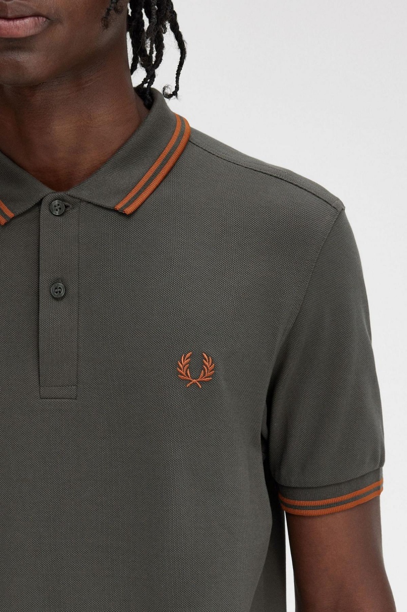 Polos Fred Perry M3600 Homme Vert | YFRVQ36557