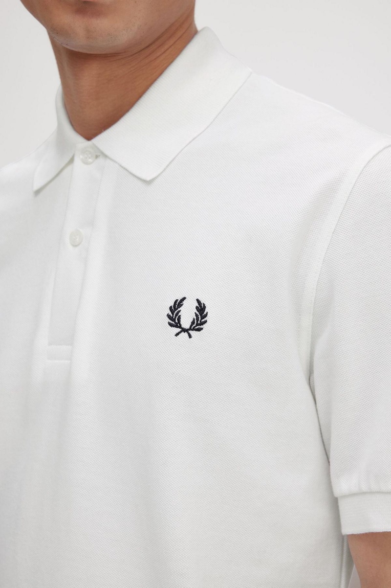 Polos Fred Perry M3 Homme Blanche Bleu Marine | FRICD79016