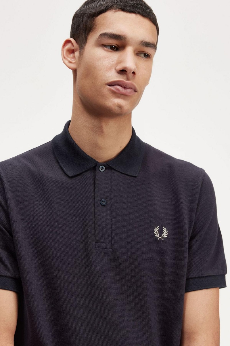 Polos Fred Perry M3 Homme Bleu Marine Noir | PFRQX19700