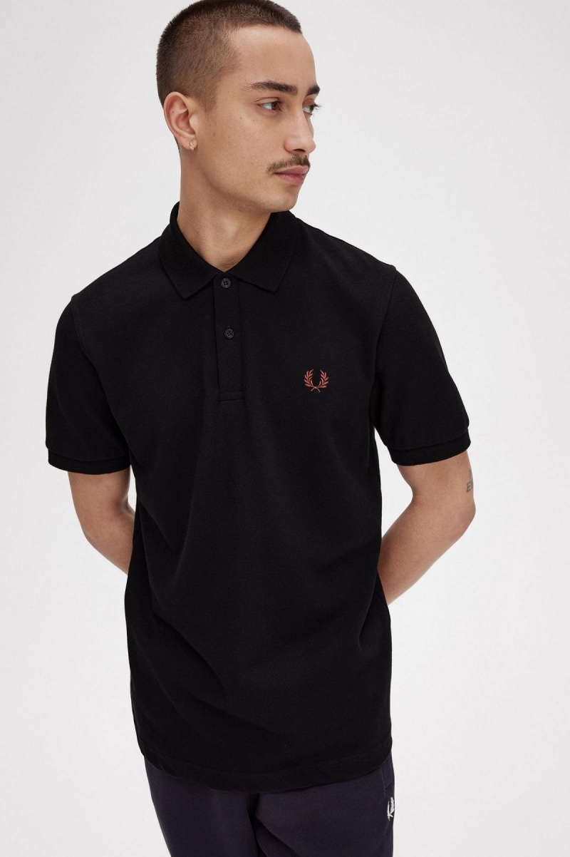 Polos Fred Perry M3 Homme Noir Marron | EFRVG82324