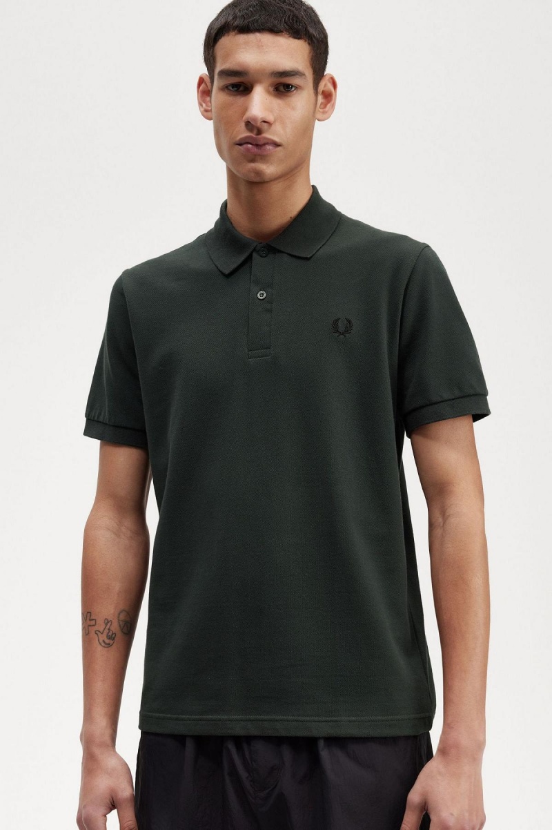 Polos Fred Perry M3 Homme Vert Noir | GFREC39021