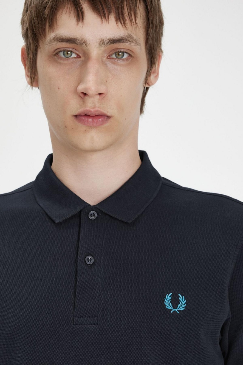 Polos Fred Perry M6000 Homme Bleu Marine Bleu | YFRGT59989