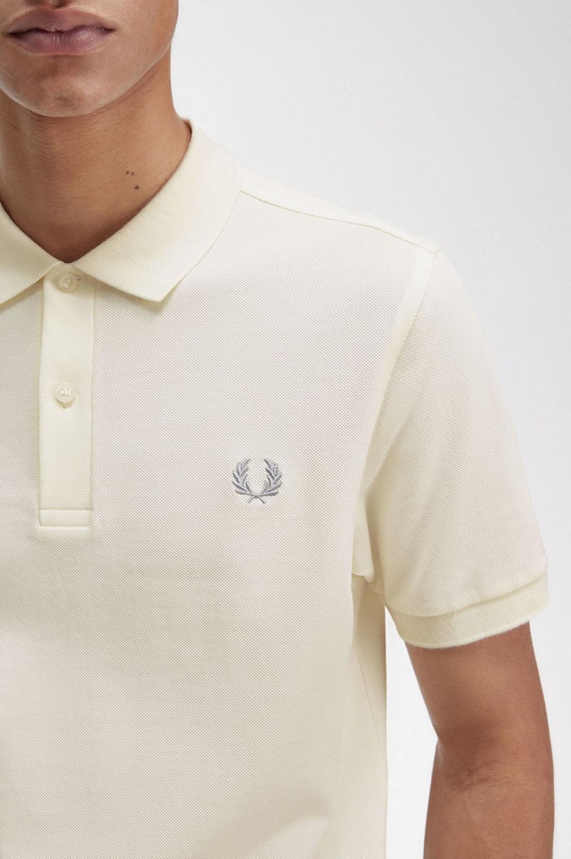 Polos Fred Perry M6000 Homme Ecru / Limestone | XFRGW98973