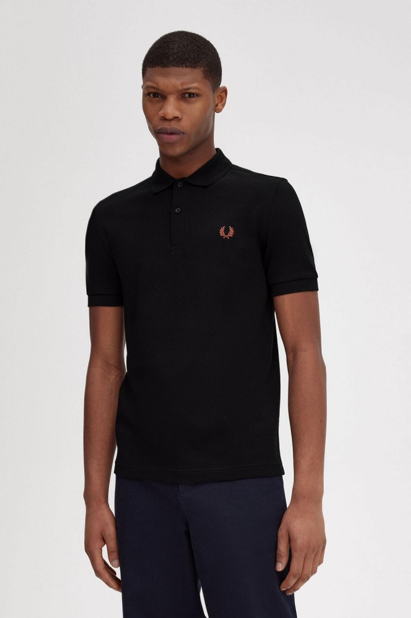 Polos Fred Perry M6000 Homme Noir Marron | FRJZR81853