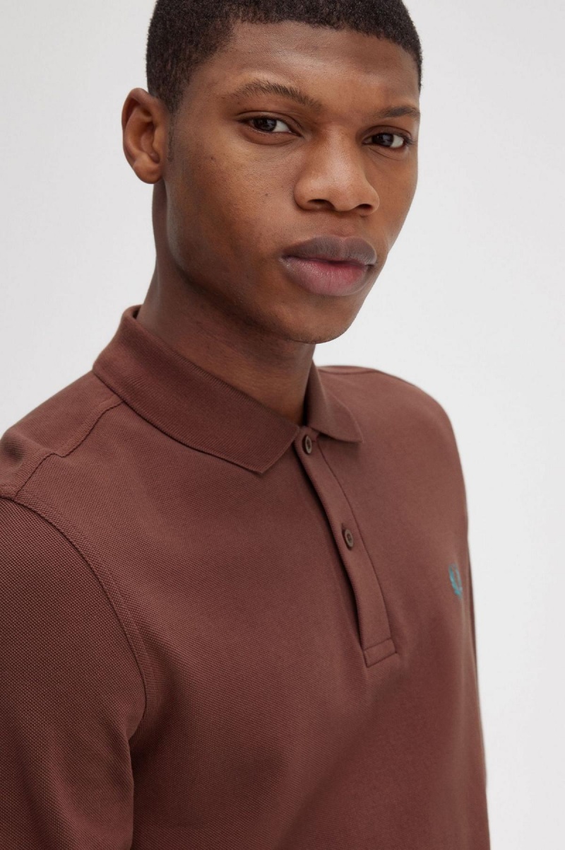 Polos Fred Perry M6006 Homme Marron Menthe Foncé | XFRBH35180