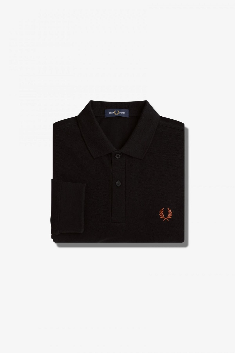 Polos Fred Perry M6006 Homme Noir Marron | FRJBT90213