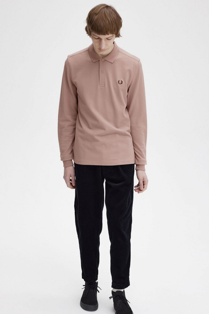 Polos Fred Perry M6006 Homme Rose Foncé | FFRHY85560