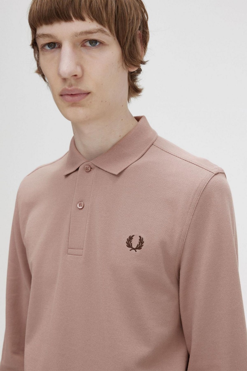 Polos Fred Perry M6006 Homme Rose Foncé | FFRHY85560