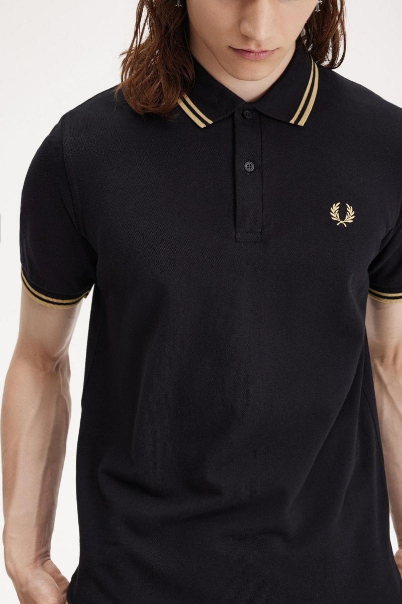 Polos Fred Perry Osaka M12 Homme Noir | LFRSX26896