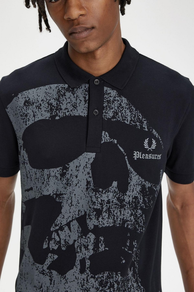 Polos Fred Perry Skull Fred Perry Shirt Homme Noir | FRJVR78749