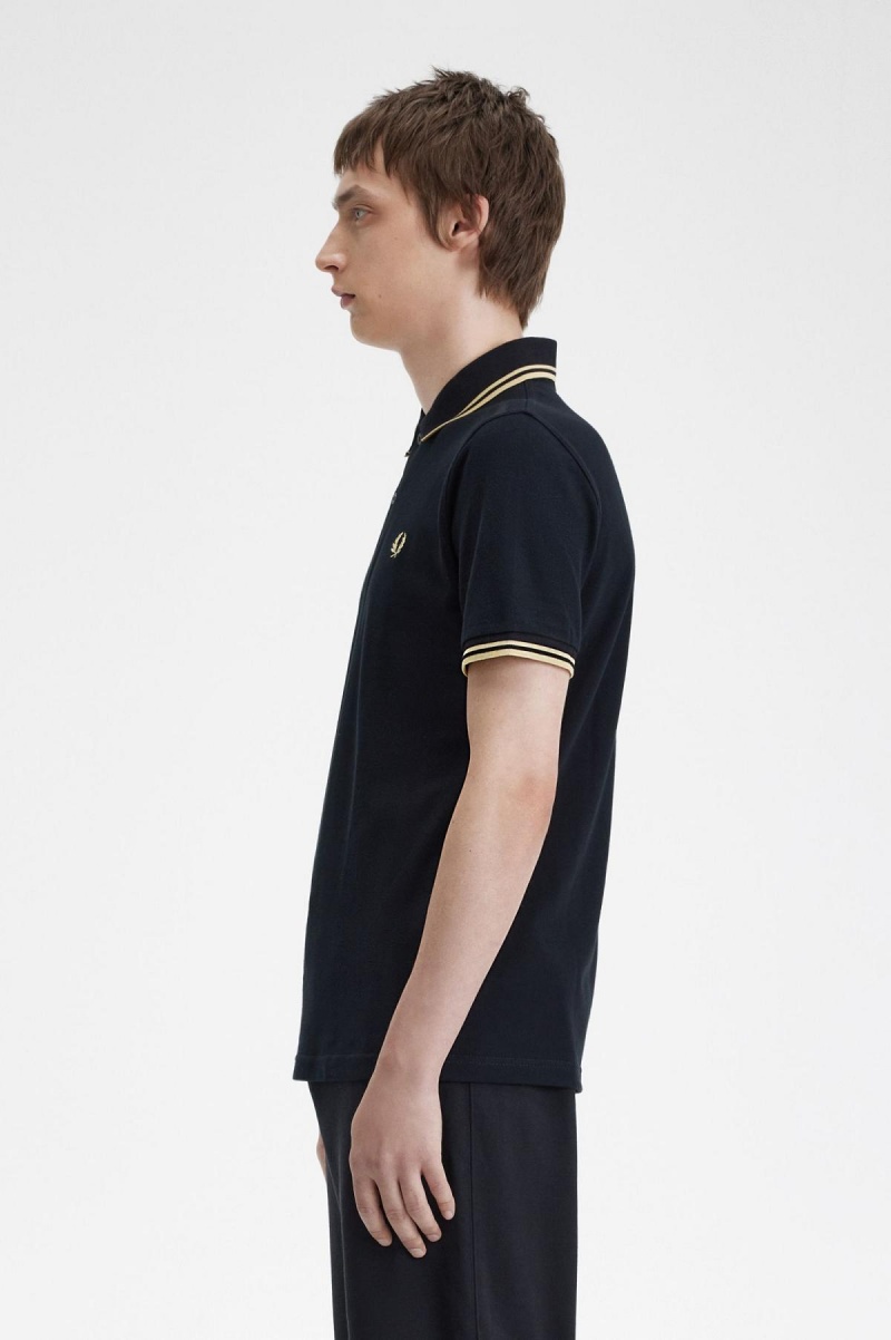 Polos Fred Perry Tokyo M12 Homme Noir | TFRPQ83885