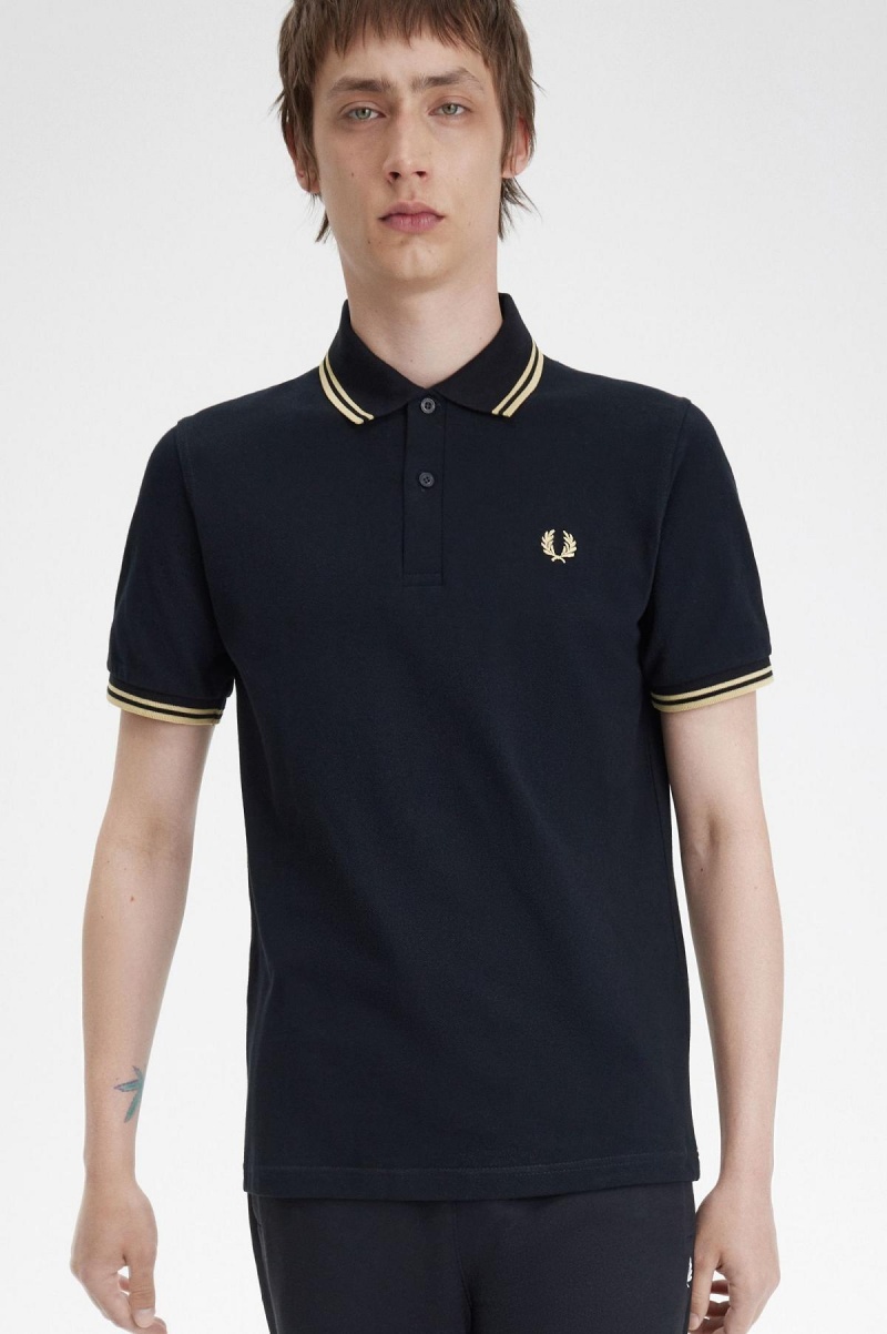 Polos Fred Perry Tokyo M12 Homme Noir | TFRPQ83885