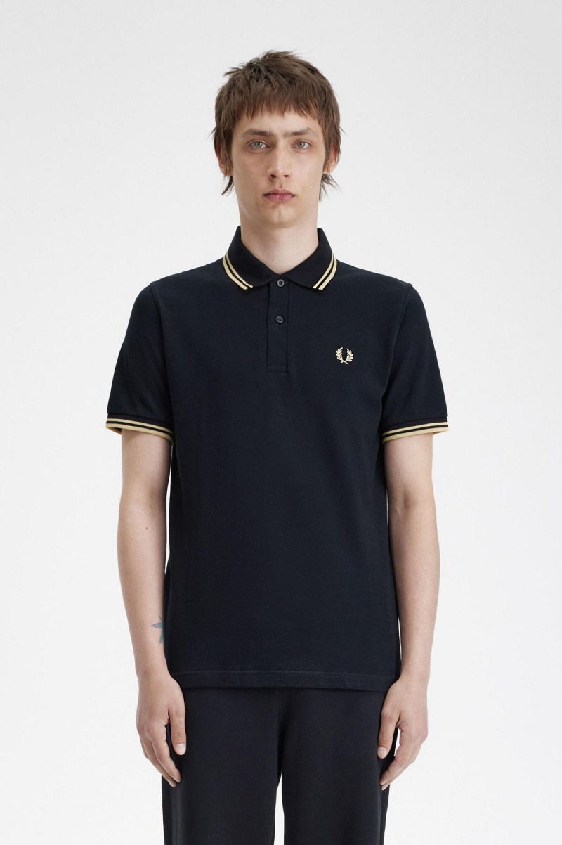 Polos Fred Perry Tokyo M12 Homme Noir | TFRPQ83885