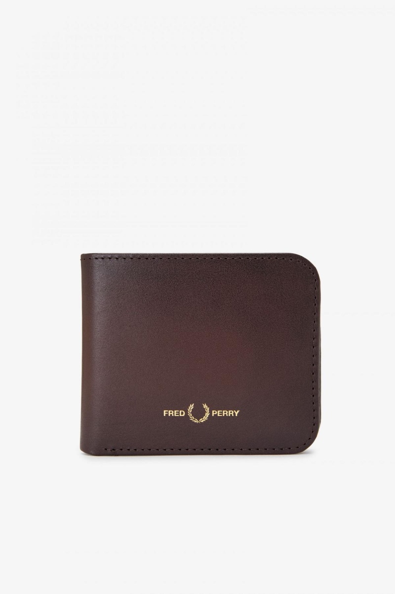 Portefeuille Fred Perry Burnished Leathr Billfold Accessories Burnt Tobacco | FFRHY23153