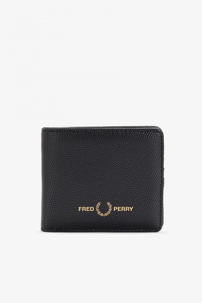 Portefeuille Fred Perry Scotch Grain Billfold Accessories Noir | FRJZR20723